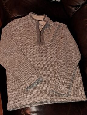 Orvis Men's Zip-Front Knit Sweater in Heather Gray